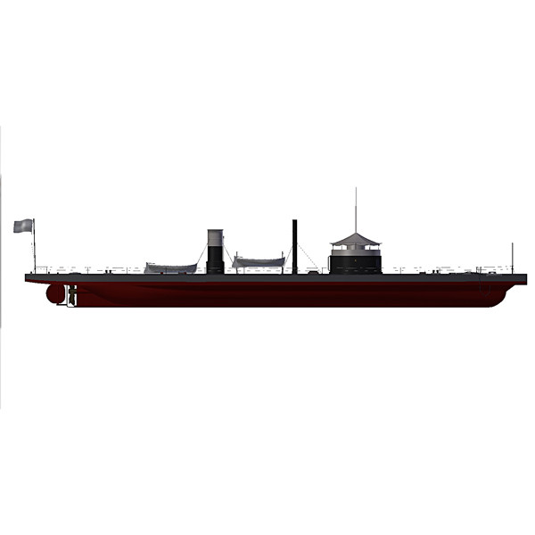 monitor uss tecumseh civil war 3d obj - USS Tecumseh - Civil War Monitor by StudioEgan
