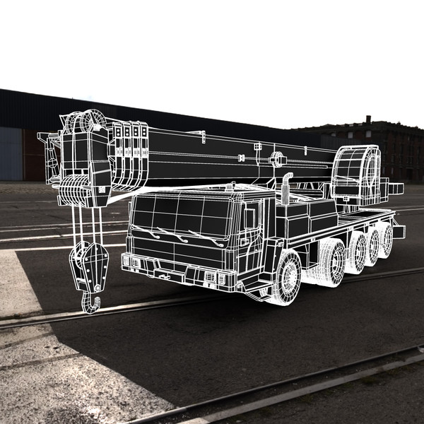 3d model qay130 mobile crane - Crane Truck by ignisfatuus