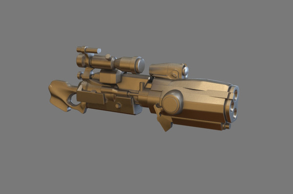 assault rifle 3d model - Assault Rifle by dentonvanzan