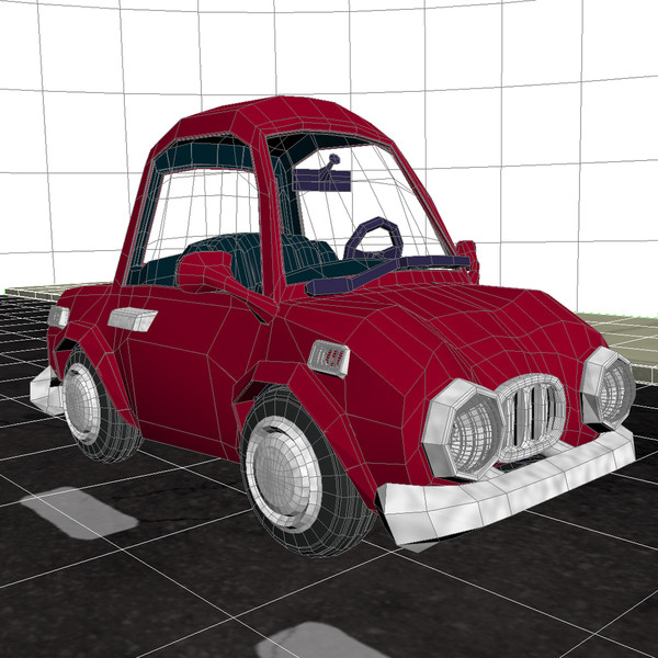 3d red cartoon sedan car model - Cartoon Car Red 2 Door Sedan by strob