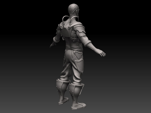 character t 3d obj - old man game character by blitzbog
