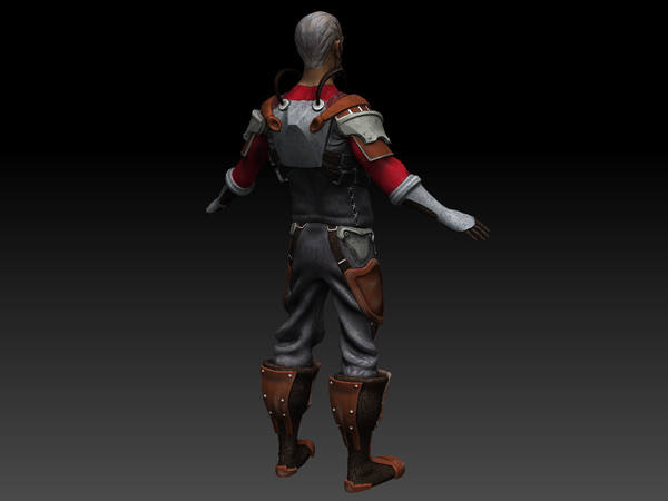 character t 3d obj - old man game character by blitzbog