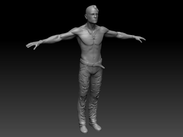 3d model character punker - game character punker by blitzbog
