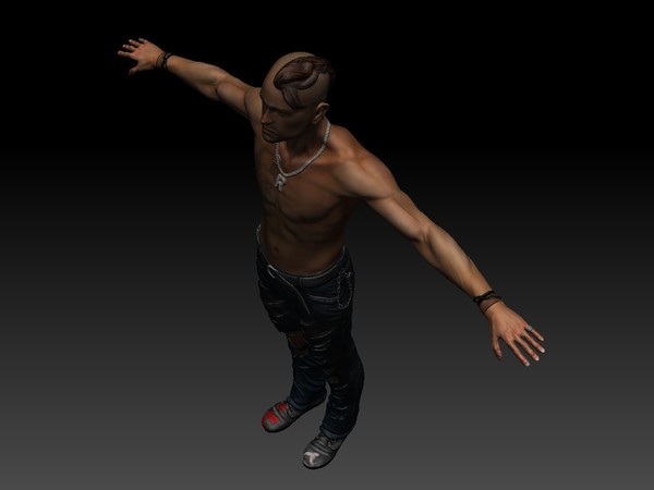 3d model character punker - game character punker by blitzbog