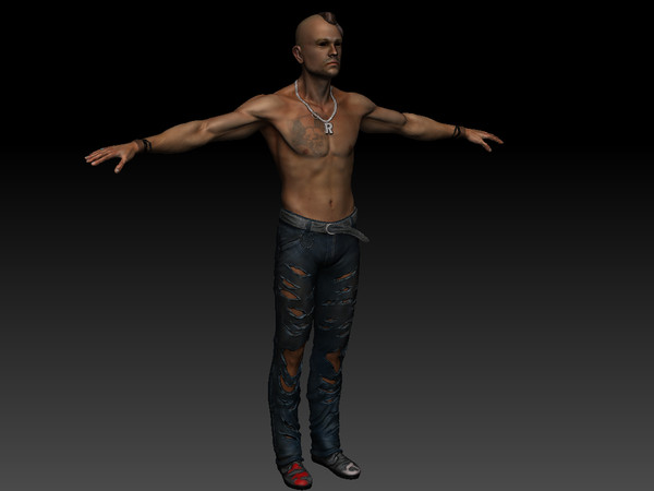 3d model character punker - game character punker by blitzbog
