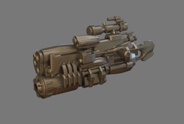 3d model assault rifle - Assault Rifle by dentonvanzan