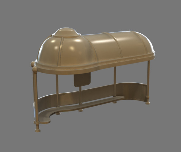 bus stop 3d model - Bus Stop by dentonvanzan