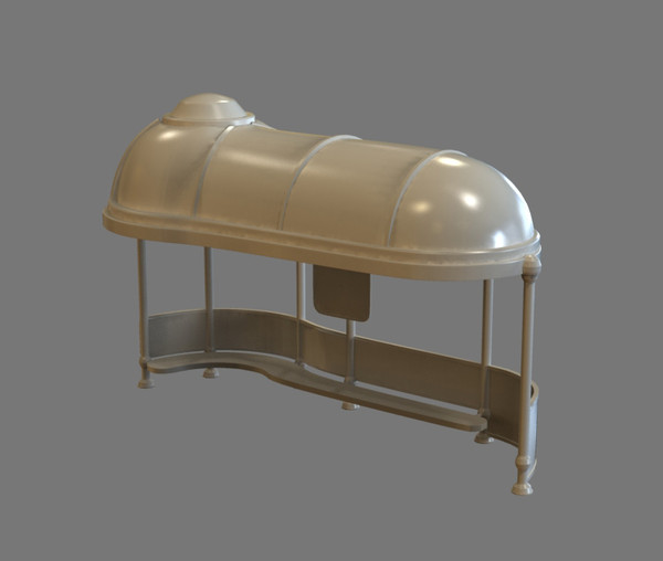 bus stop 3d model - Bus Stop by dentonvanzan