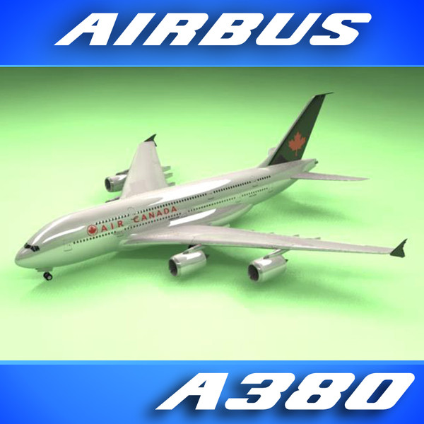 airbus a380 air canada c4d - Airbus A380 Airliner (Air Canada)... by PerspectX