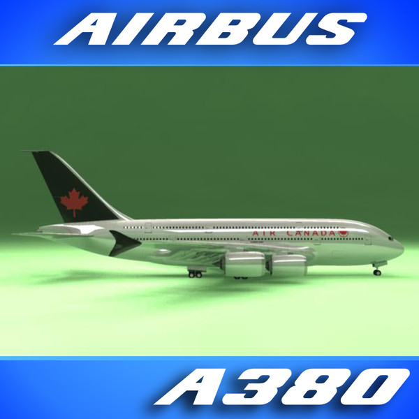 airbus a380 air canada c4d - Airbus A380 Airliner (Air Canada)... by PerspectX