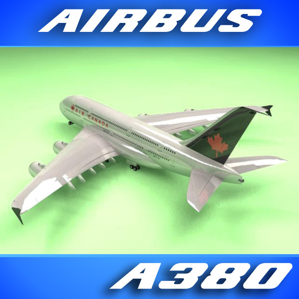 airbus a380 air canada c4d - Airbus A380 Airliner (Air Canada)... by PerspectX