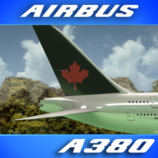 airbus a380 air canada c4d - Airbus A380 Airliner (Air Canada)... by PerspectX