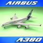 3d model airbus a380 house colors