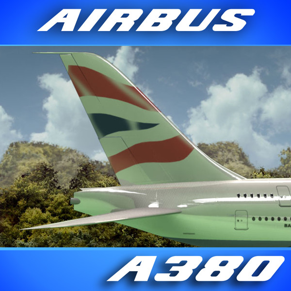 3d model airbus a380 british airways - Airbus A380 Airliner (British Airways) by PerspectX