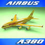 airbus a380 dhl airliner 3d 3ds