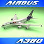 airbus a380 cargo airliner 3d max
