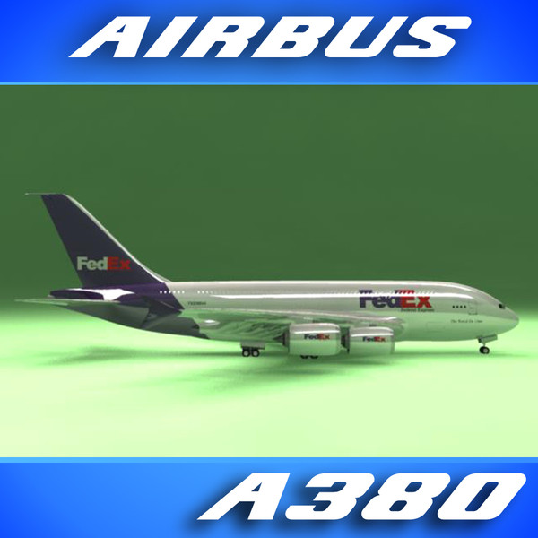 airbus a380 cargo airliner 3d max - Airbus A380 Airliner (Cargo) by PerspectX