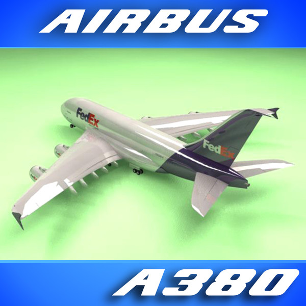 airbus a380 cargo airliner 3d max - Airbus A380 Airliner (Cargo) by PerspectX