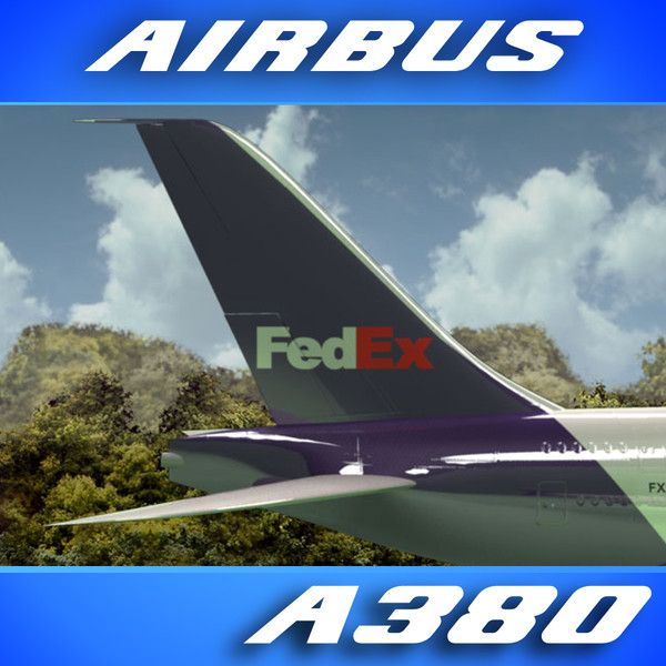 airbus a380 cargo airliner 3d max - Airbus A380 Airliner (Cargo) by PerspectX