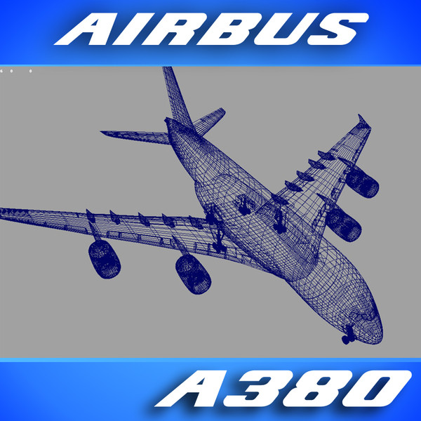 3d model airbus a380 british airways - Airbus A380 Airliner (British Airways) by PerspectX