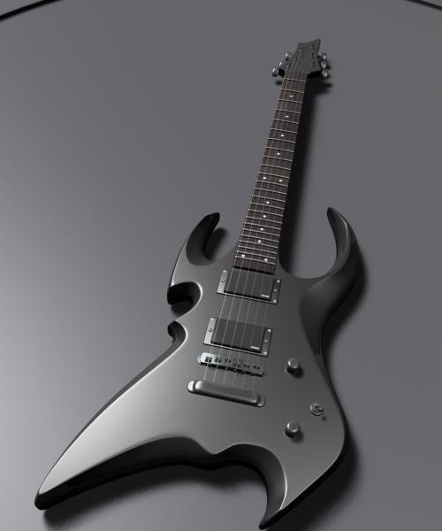 free electric guitar 3d model - guitar by Novator666