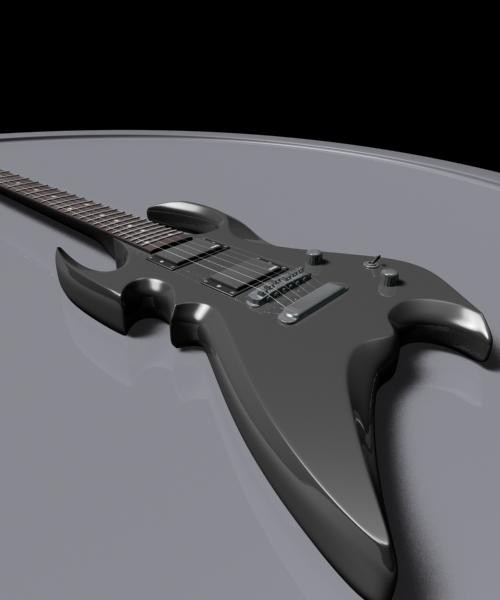 free electric guitar 3d model - guitar by Novator666