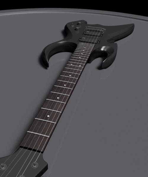 free electric guitar 3d model - guitar by Novator666