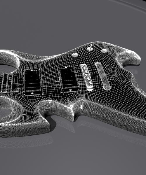 free electric guitar 3d model - guitar by Novator666