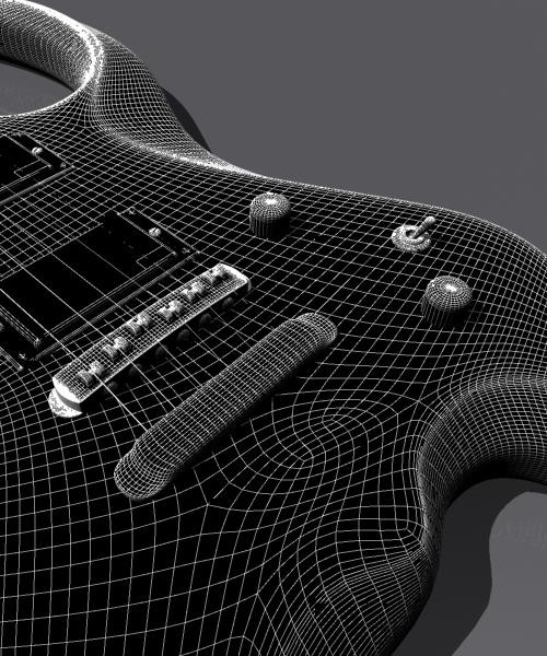 free electric guitar 3d model - guitar by Novator666