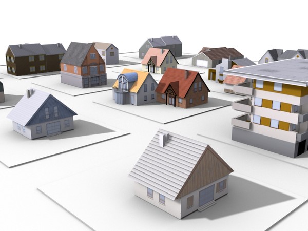 3dsmax residential buildings - residential houses low poly by game assets