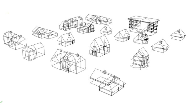 3dsmax residential buildings - residential houses low poly by game assets
