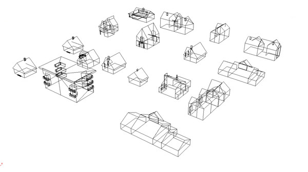 3dsmax residential buildings - residential houses low poly by game assets