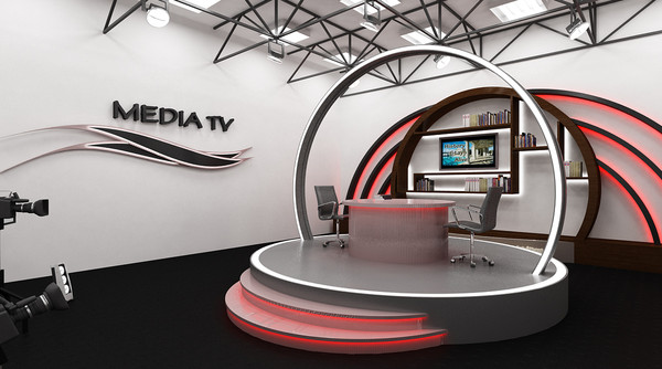 scene tv studio obj - Tv Studio Scene by Ralf128