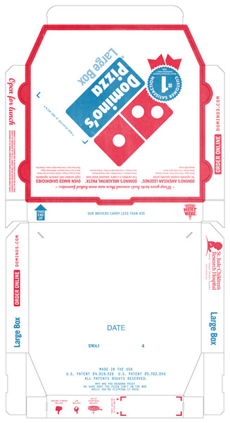 3d domino pizza box - Pizza Box by hiddevandijk