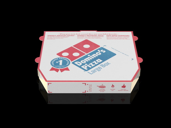 3d domino pizza box - Pizza Box by hiddevandijk