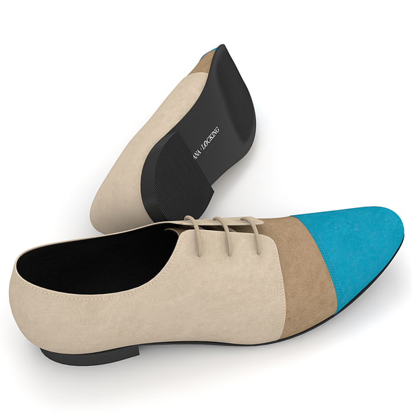 3dsmax men shoes ana locking - Men Shoes Ana Locking Blue by 3d_molier