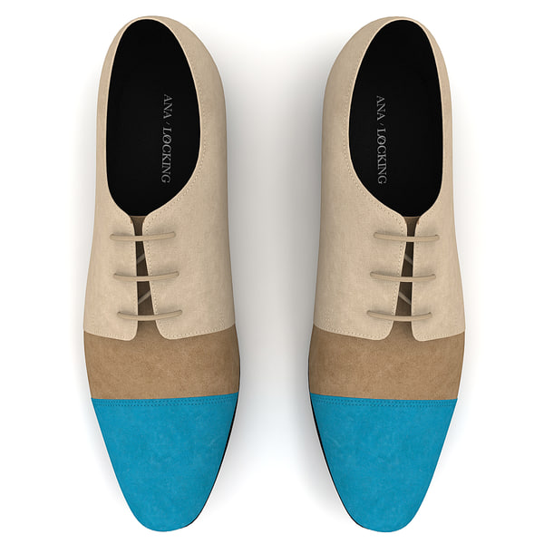 3dsmax men shoes ana locking - Men Shoes Ana Locking Blue by 3d_molier