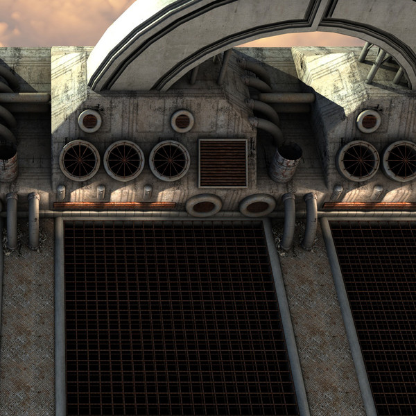 futuristic bridge environment scene 3d c4d - Futuristic Bridge Environment by KeremGogus