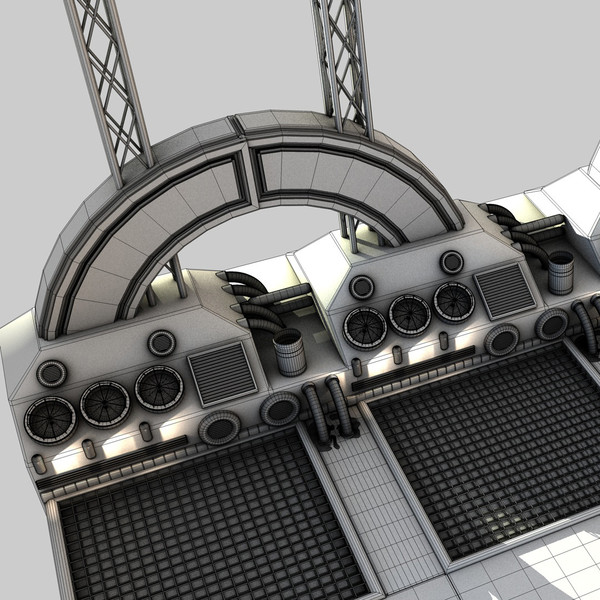 futuristic bridge environment scene 3d c4d - Futuristic Bridge Environment by KeremGogus