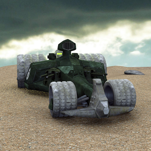 3d fantasy armored tanks racers model - Post Apocalyptic Racer by StudioEgan