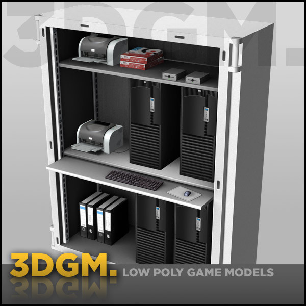 server cabinet storage obj - Server cabinet 3DGM by 3D Game Models