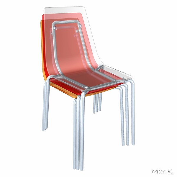 3d plastic chair wind - chair Wind by Mar.K