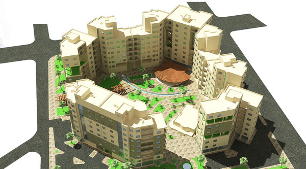 residential compound 3d model - Residential Compound by Ralf128