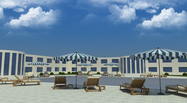 hotel amusement park 3d max - Hotel & Amusement Park Complex by Ralf128