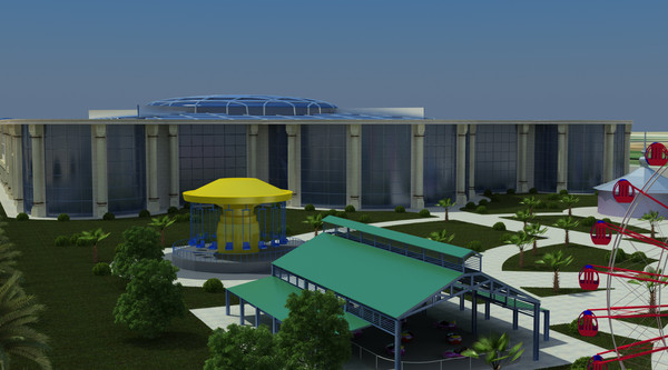 hotel amusement park 3d max - Hotel & Amusement Park Complex by Ralf128