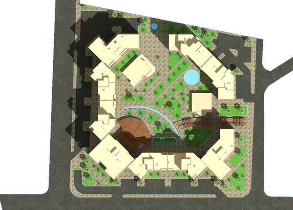 residential compound 3d model - Residential Compound by Ralf128