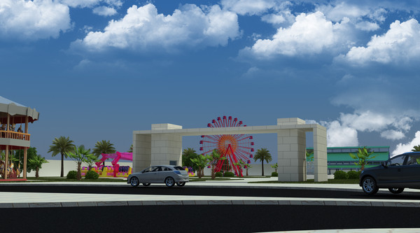 hotel amusement park 3d max - Hotel & Amusement Park Complex by Ralf128