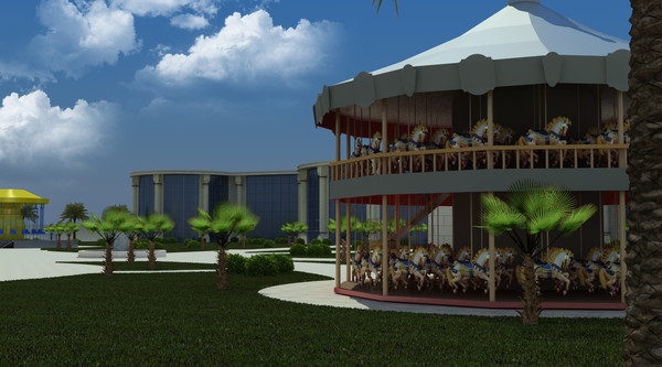 hotel amusement park 3d max - Hotel & Amusement Park Complex by Ralf128
