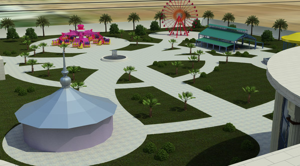 hotel amusement park 3d max - Hotel & Amusement Park Complex by Ralf128