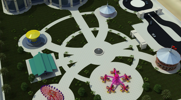 hotel amusement park 3d max - Hotel & Amusement Park Complex by Ralf128